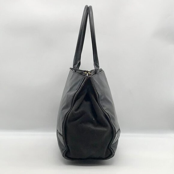 Tory Burch Black Leather Ella Tote Bag - Picture 4 of 10